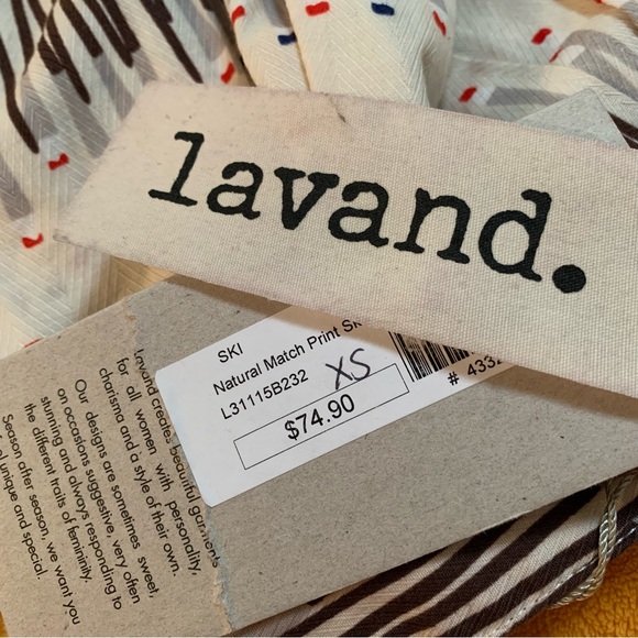 lavand. Natural Match Print Skirt . NWT xs - Picture 4 of 4